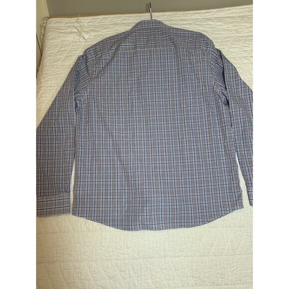 UNTUCKit button Up shirt XXL Wrinkle free Mens Slim Fit plaid purple blue - Picture 5 of 5